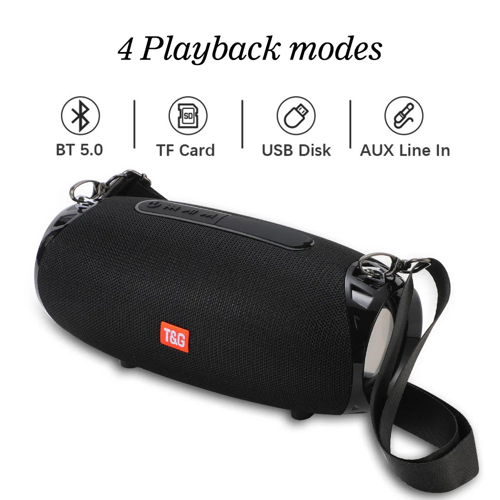 T&G TG534 10W Portable Bluetooth 5.3 Subwoofer Speaker & FM Radio