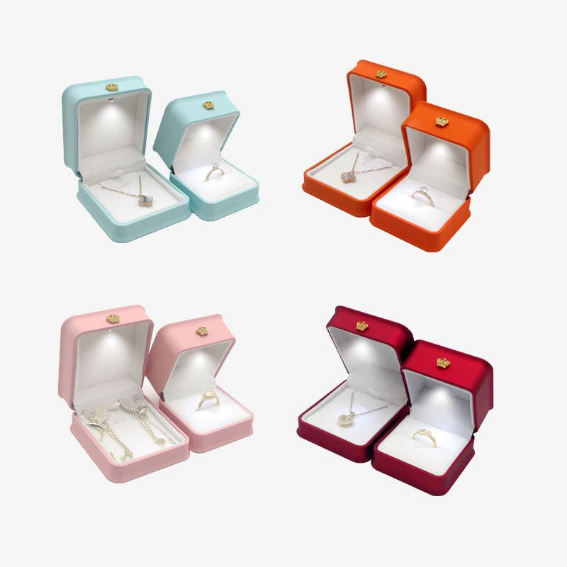 LED Light-Up Jewelry Box – Ring, Earring & Pendant Organizer