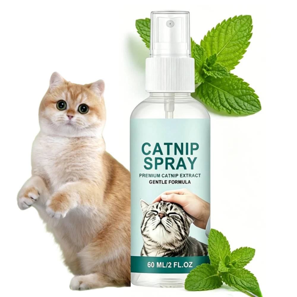 Active Catnip Spray for Cats Relieves Stress, Calming, Enhance Pet Vitality, Kitten Behaviour Spray Cats’ Fun Edible Mint Spary Oasis Select