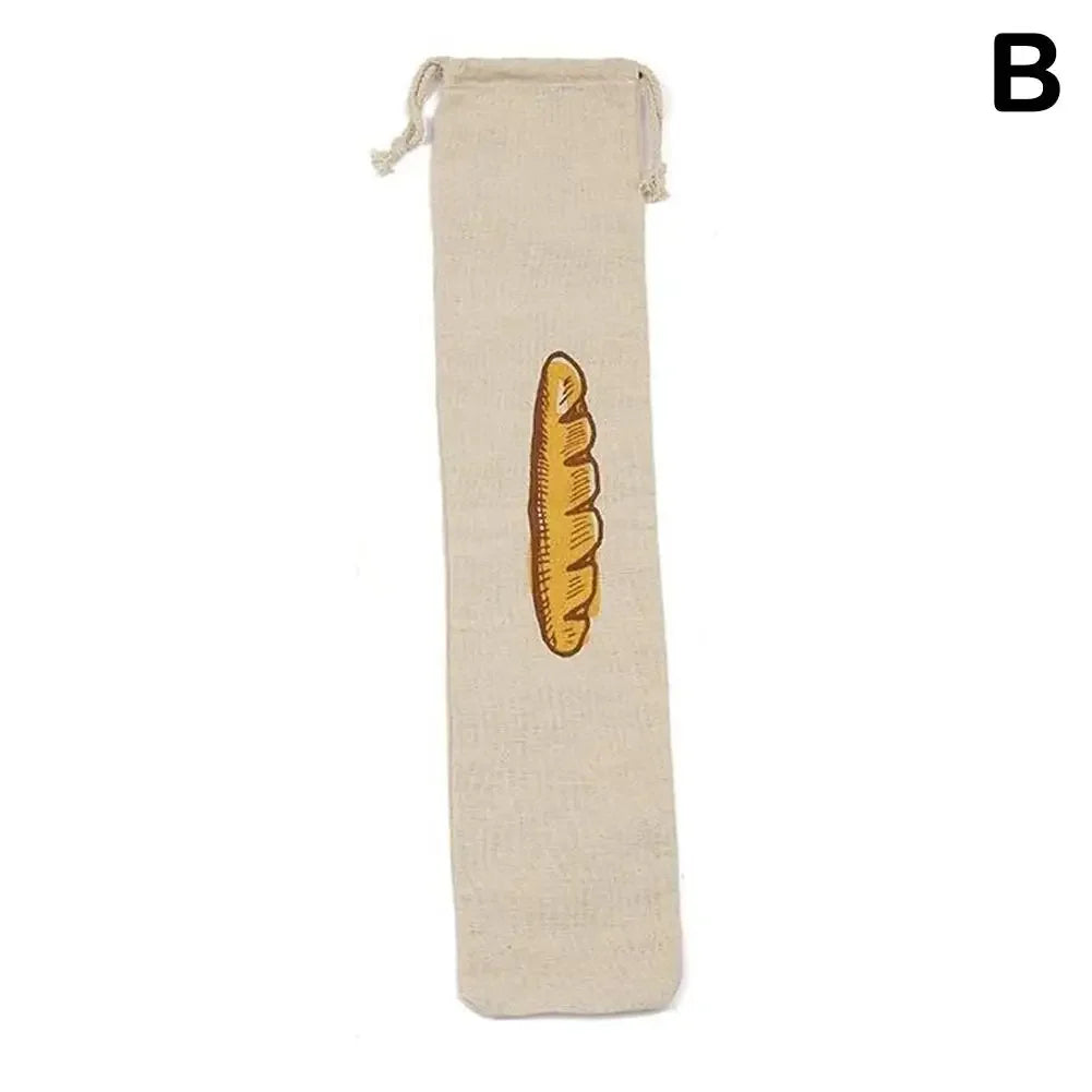 Reusable Drawstring Linen Bread Bags Large Washable Storage Food Accessories Home Unbleached Kitchen Organizer Oasis Select B