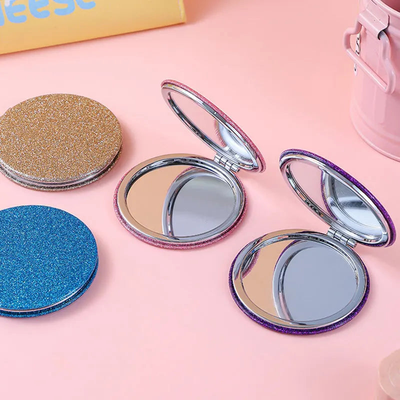 Folding Double-Sided Compact Pocket Mirror for Travel & Purse