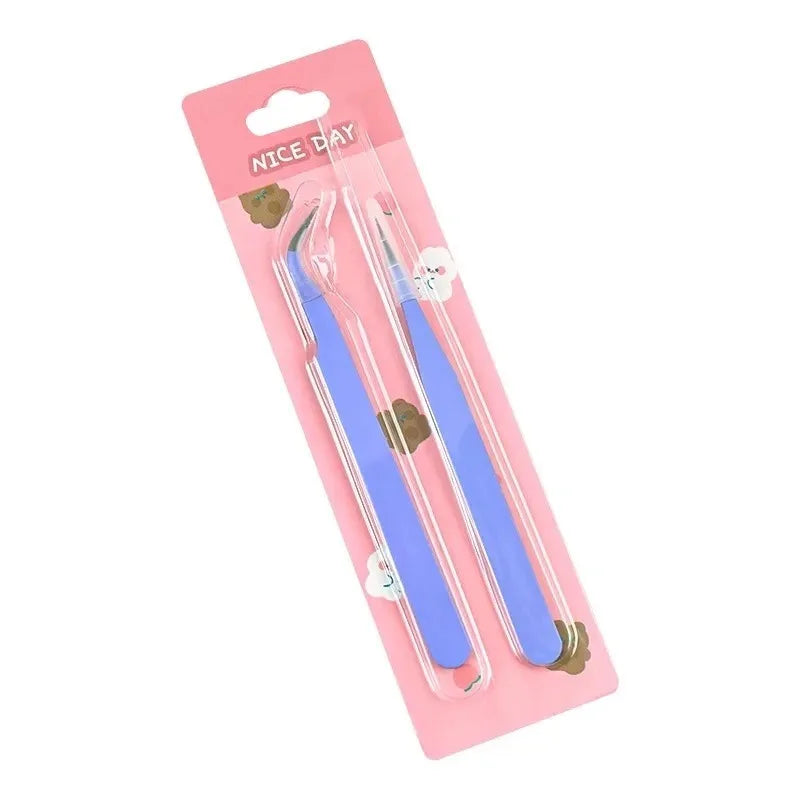 2pcs Tweezers Creative Macaroon Color Clip for DIY Decroative Journal Diary Scrapbook Sticker Tool Back To School Student Supply Oasis Select