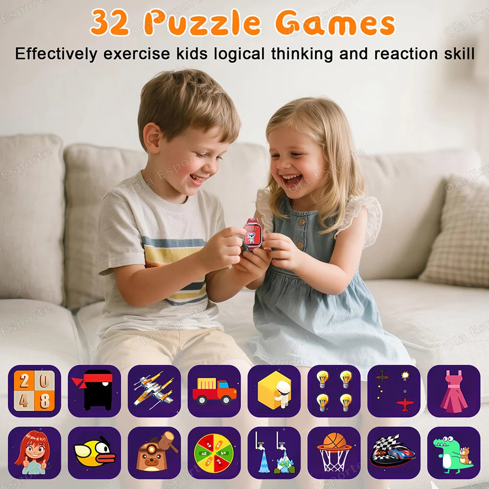 Kids Smartwatch 1.83" HD | 22 Games, Camera & Sleep Monitor – HT30