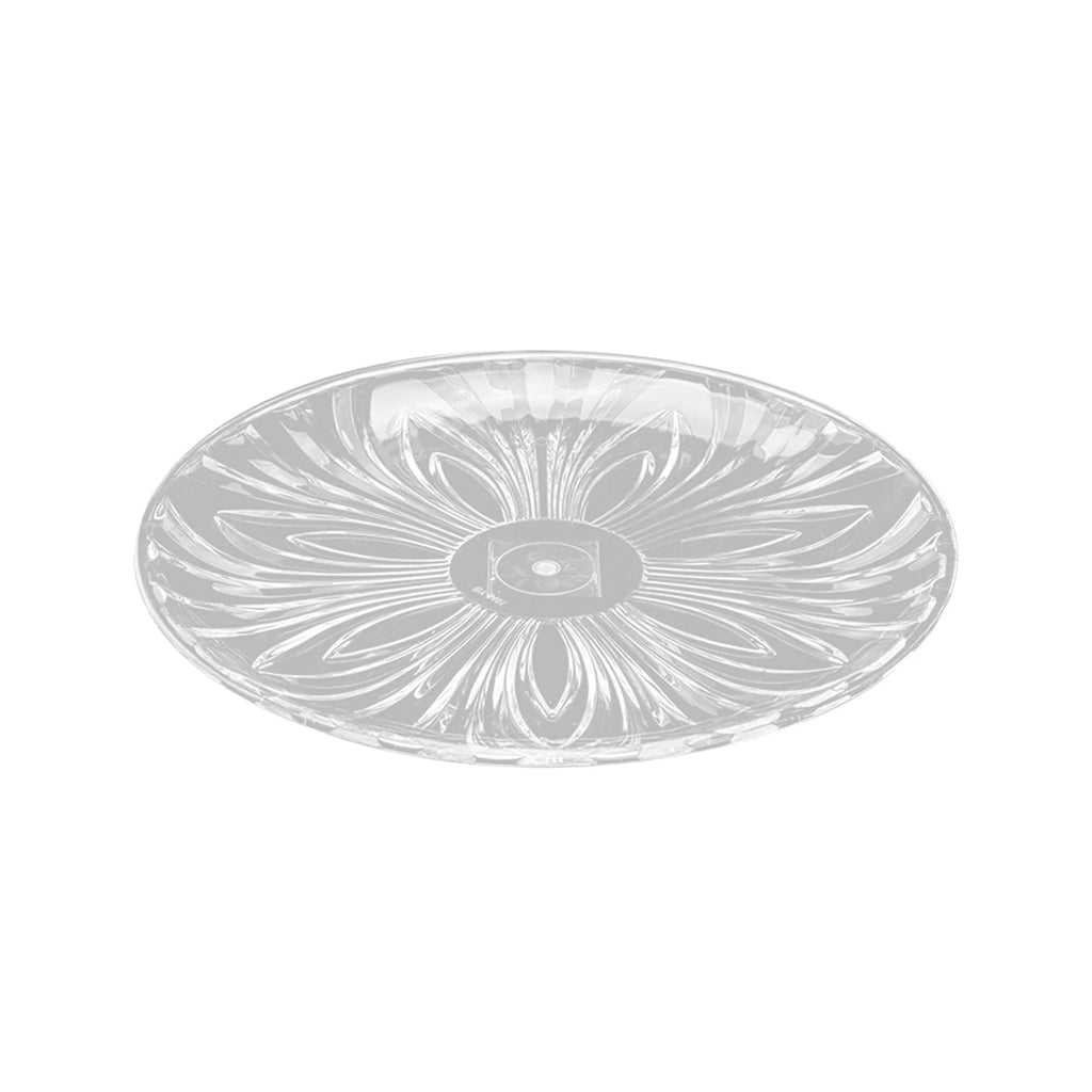 Clear Acrylic Snack & Fruit Serving Tray | Round PET Plate