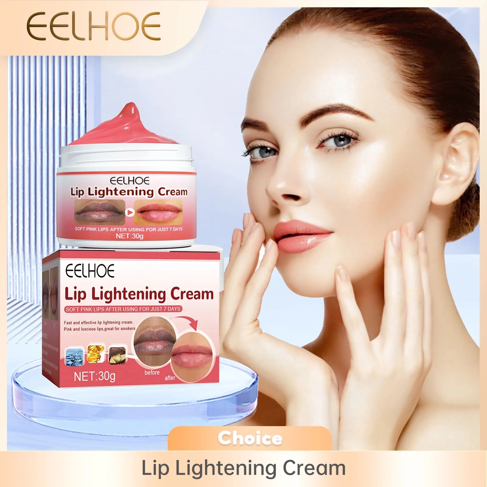 EELHOE Lip Brightening Cream – Lighten Dark Lips & Moisturize Lip Treatment Cream Oasis Select