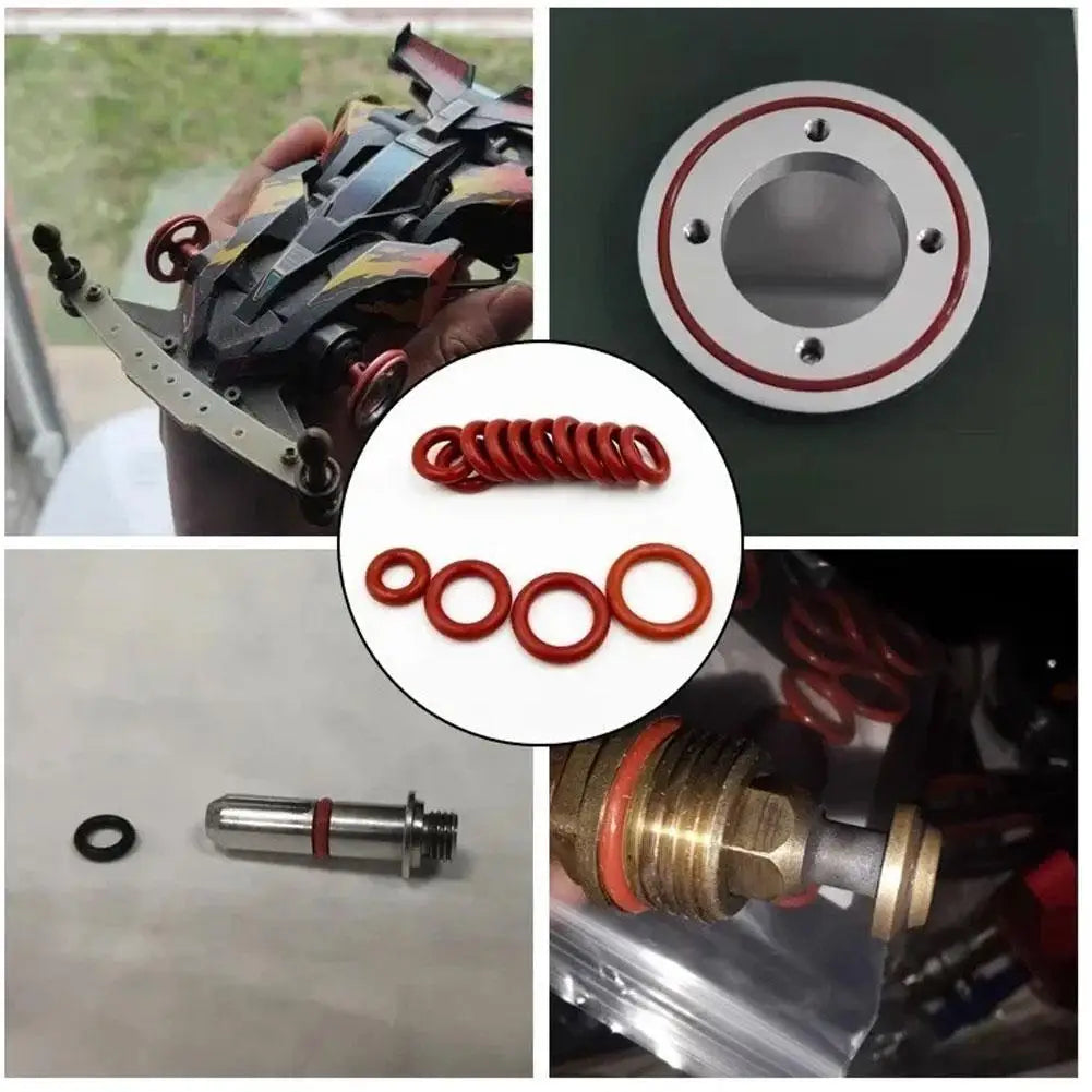 351-Pc Red Silicone O-Ring Kit – Oil & Heat Resistant Gaskets