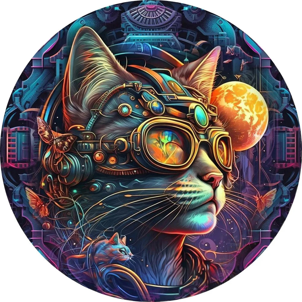 Mandala Cat Animal Wooden Puzzle Home Decoration Home Decoration Accessories Oasis Select D A4