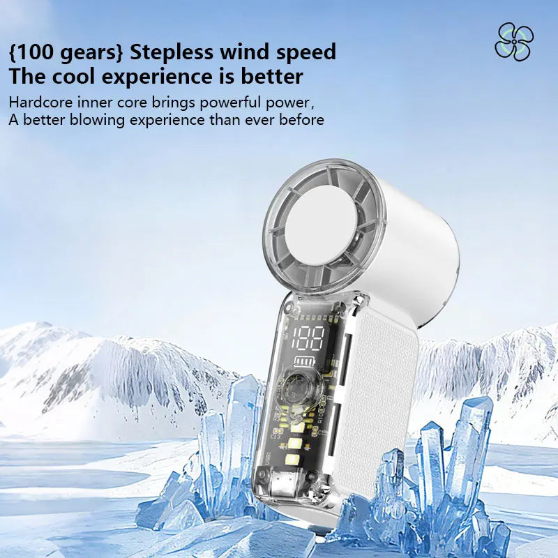 Handheld Fan Semiconductor Refrigeration High-speed Handheld Electric Fan USB Portable Rechargeable Outdoor Small Fan Oasis Select