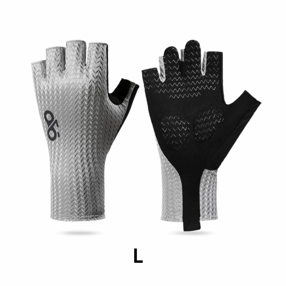 Summer Breathable Cycling Gloves Anti-Slip Wear-Resistant Road Bike Glove Shockproof Motorcycle Glove Cooling Sport Gear Oasis Select Grey-L 2