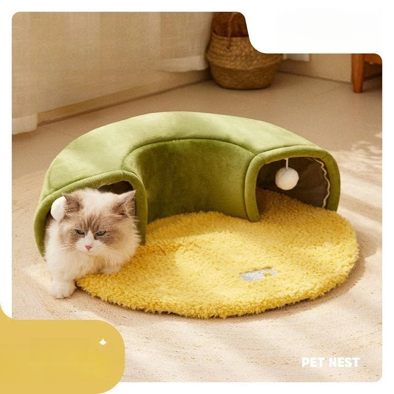 New Winter Warm Cat Bed, Dog Sleeping Bed, Plush Cat Princess Style, Dopamine Little Nest, Teddy Bed, Cute and Versatile Oasis Select