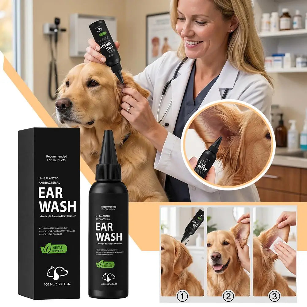 1/2/3 BOX Pet ear cleaner 100ml/box Balanced Health thorough ear cleaning Soothing Formula Daily Ear Care Oasis Select
