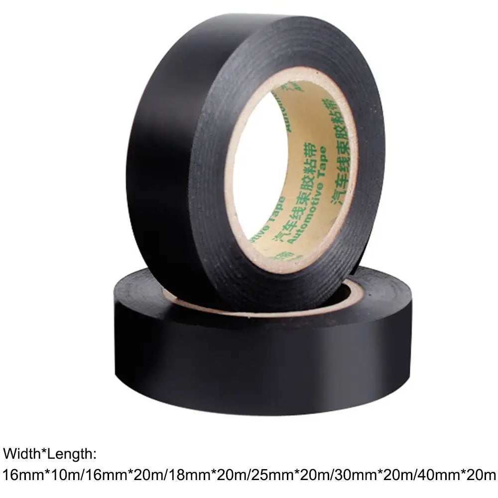 New Black Electrical Tape PVC Self-adhesive Electrical Insulation Tape Waterproof Voltage Wire Organizer Oasis Select
