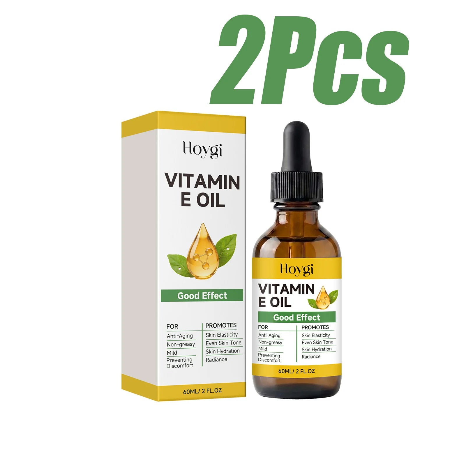 Vitamin E Oil Moisturizing Firming Improves Skin Softness Brightens Skin Tone Hydration Oil for Face Body Hands Nails & Hair Oasis Select 2 x 60ml Boxed 60ml