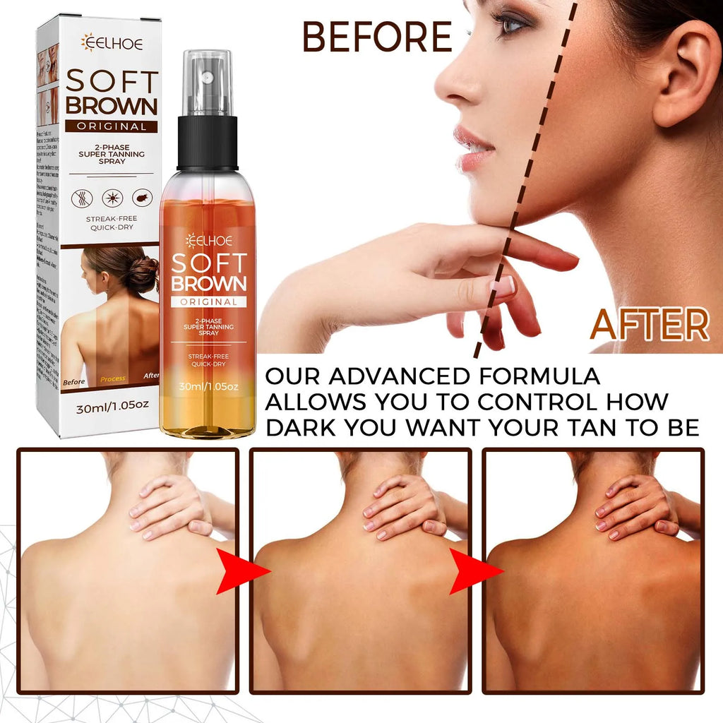 Self Tanning Spray Assist Natural Soft Antique Bronzer Wheat Skin Tone Tanning Accelerator Spray Beach Outdoor Sunscreen Care Oasis Select