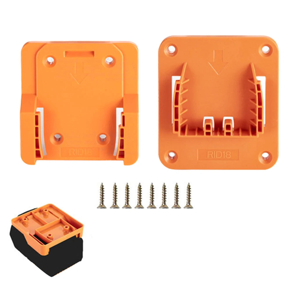 Yellow Plastic Battery And Tool Hanger For Ridgid For AEG 18V Drill Storage Rack Organizer Garage Workshop Accessories Oasis Select 1 SET