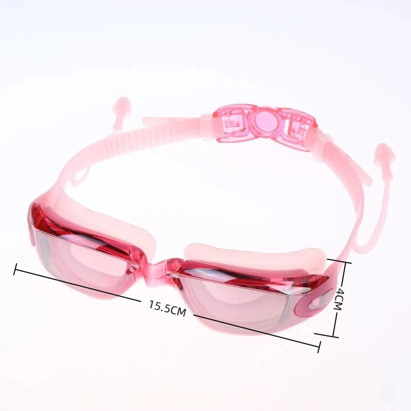 HD Anti-Fog Swimming Goggles, Small Frame Silver Coated Lenses Waterproof Swim Glasses Oasis Select