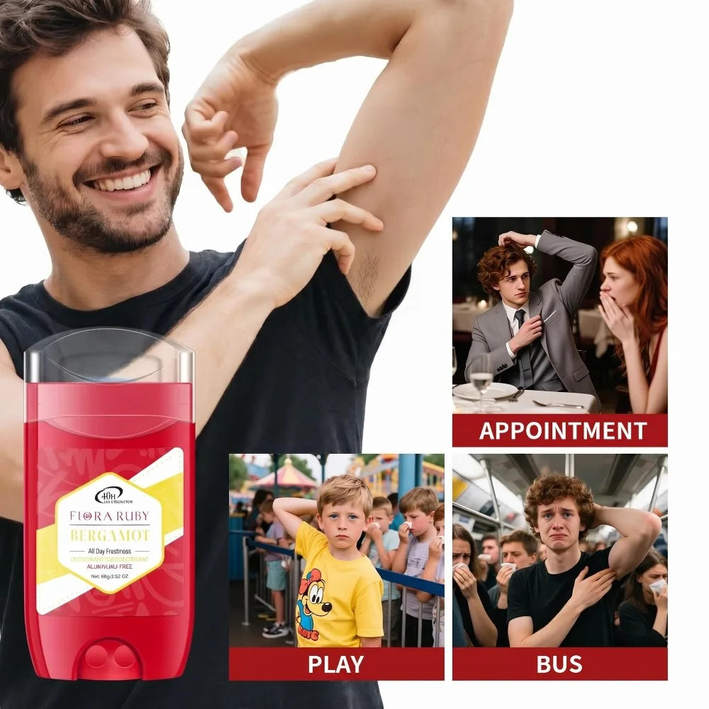 Men Deodorant Stick Anti Sweating Keep Drying Lasting Fragrance Remove Armpit Odor Underarm Refresh Sticks Antiperspirant 5pcs Oasis Select