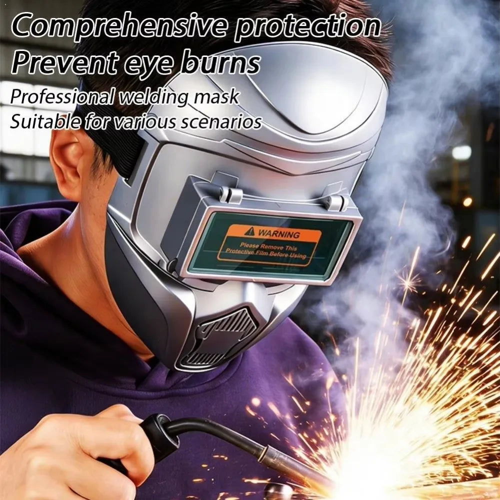 Auto-Darkening Welding Helmet Flip-Up Design High-Definition Welding Mask Large Viewing Area Face Cover Welder Shield Welding Oasis Select
