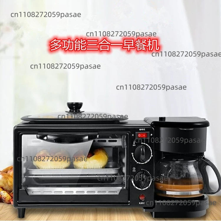 Three-in-one Breakfast Machine, Household Multi-functional Electric Oven, Coffee Machine, Grilling and Frying in One Oasis Select