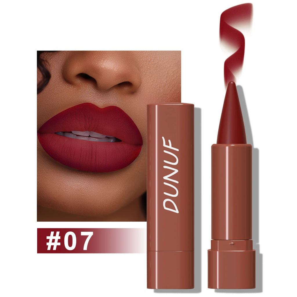 Matte Lip Gloss Lip Liner Lipstick, 1pcs Waterproof Velvet Long Lasting Non-Stick Cup, Nude Y2K Christmas Valentine's Day Gifts Oasis Select 07