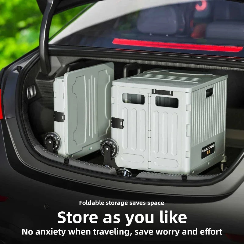 Household multi-functional grocery shopping cart Portable folding shopping cart Outdoor trolley cart Stall camping storage box Oasis Select