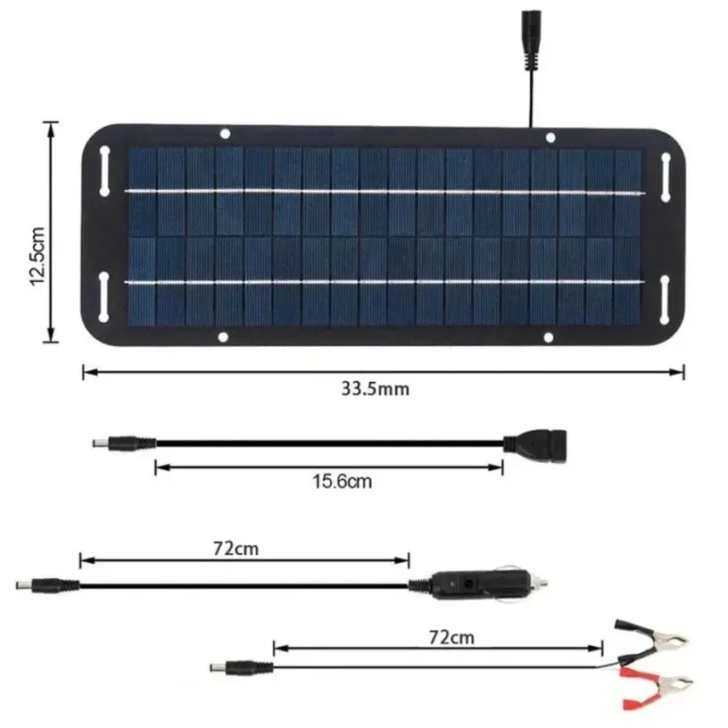 60W 12V Solar Car Battery Charger High Efficiency IP65 Waterproof Solar Panel with Reverse Protection for Caravan Boat Battery Oasis Select
