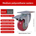4Pcs 4 inch Caster Wheel Heavy Universal 360° Swivel Silent Brake Wheels Caster Furniture Wear Platform Trolley Household Oasis Select 4 PCS 3inch