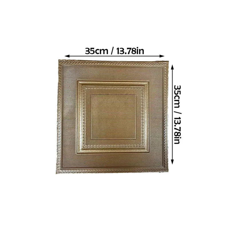 Adhesive Wall Wallpaper Waterproof and Moisture-proof Ceiling 3D Sheet Paper Safe Collision Prevention 35cm*35cm Sticker Home Oasis Select C 35cmX35cm-50pcs
