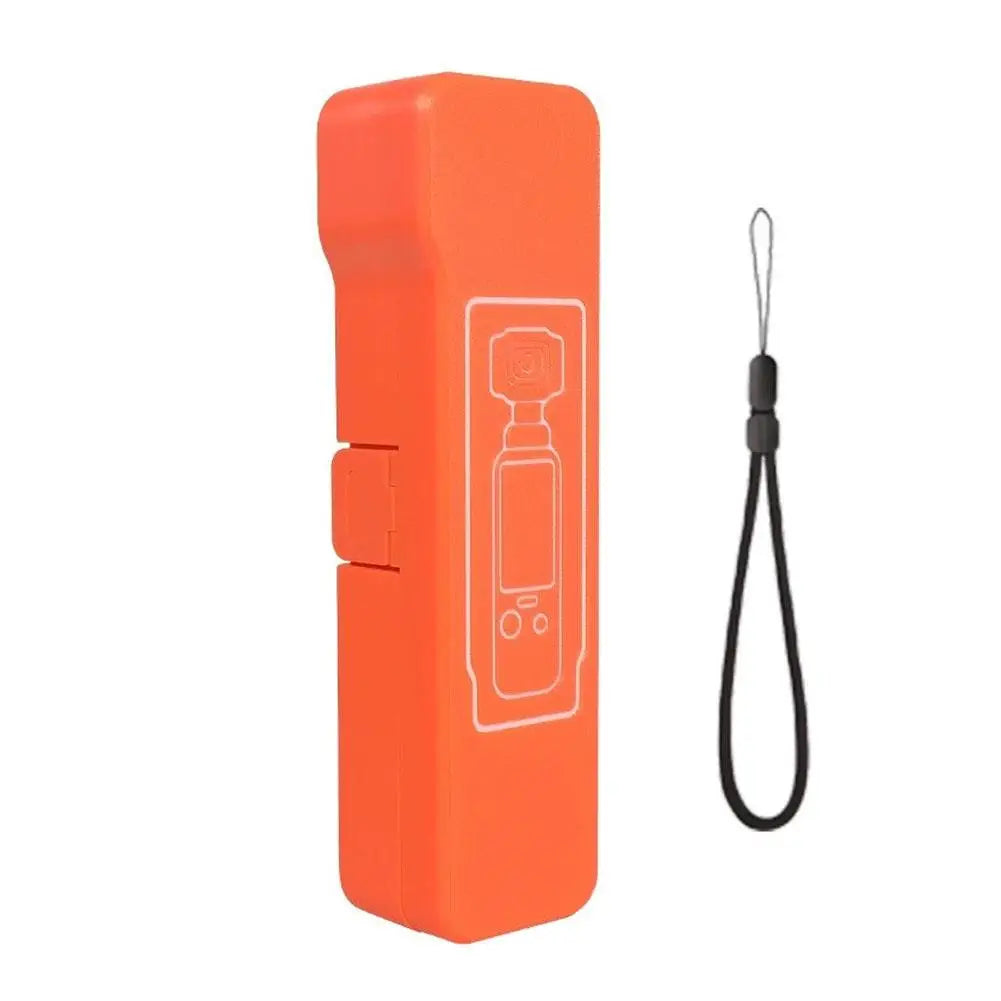 For DJI Osmo Pocket 4 Protective Shell, Flip Cover Anti-Drop Scratch Storage Box with Lanyard, Portable Vlog Shooting Accessory Oasis Select 19cm Orange