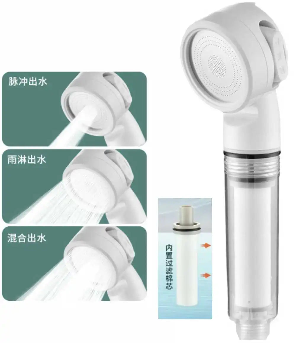 New Portable 3 Modes Travel business Trip Home RV Children Baby Shower Head Filter Rainfall Spray Shower Household Accessories Oasis Select Shower Head