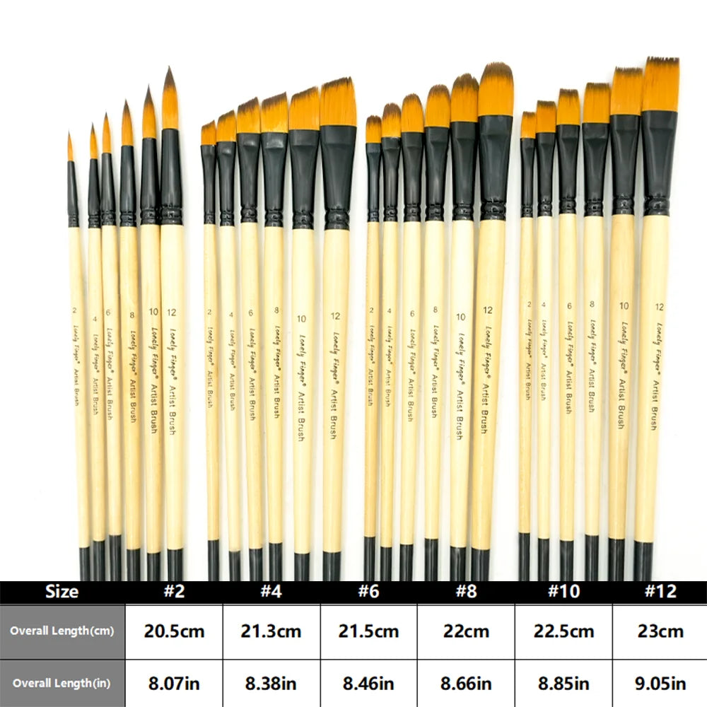 6/24pcs Paint Brushes Set for Acrylic Painting, Watercolor Acrylic Paint Brush, Artist Paintbrushes for Body Face Rock Canvas, Oasis Select