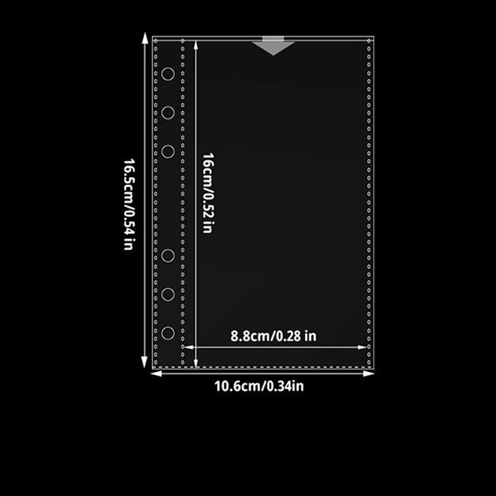 A6 binder replacement card pages transparent binder replacement pages sticker book replacement pages suitable for 6-ring binder Oasis Select
