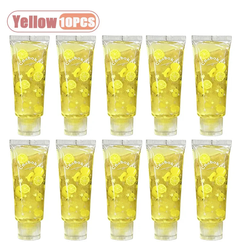 1-10PCS Toothpaste Tube Soft Gel Squishy Slow Rising Stress Relief for Adult Fidget Sensory Decompression Cute Pocket Gadget Oasis Select Yellow-10PCS