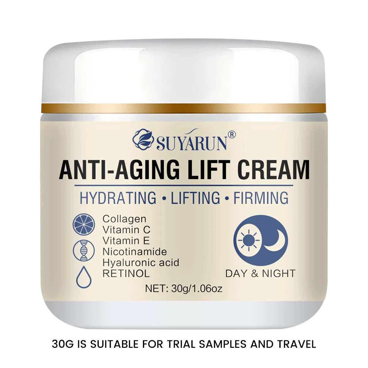 SUYARUN Retinol Collagen Face Cream – Firming & Hydrating Anti-Aging Face Cream Oasis Select 30g