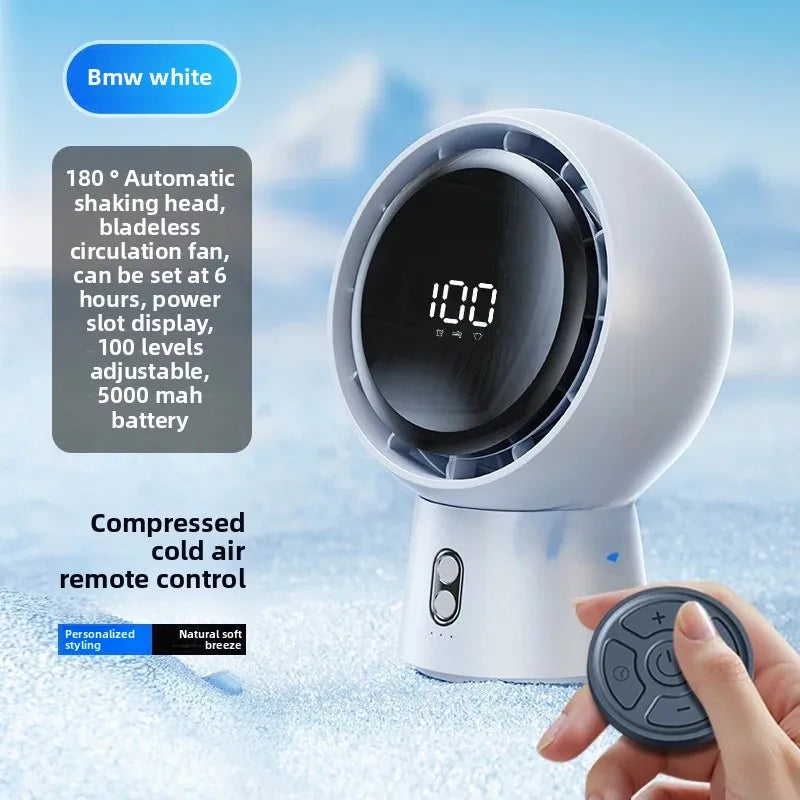 URGGU 100-Speed Rechargeable Mini Desk Fan with Remote