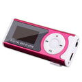 Lossless Sound Portable Mini MP3 Player with LCD Screen Card Slot USB MP3 Music Players Metal Clip Slim Student Walkman Oasis Select Rose Red