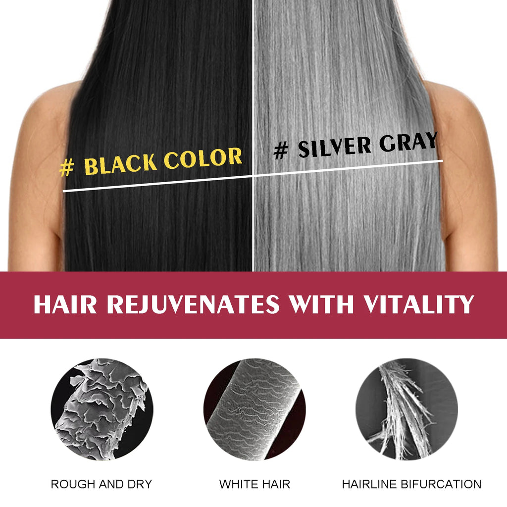 Black & Silver Gray Hair Color Shampoo – Gentle & Moisturizing Hair Dye Shampoo Oasis Select