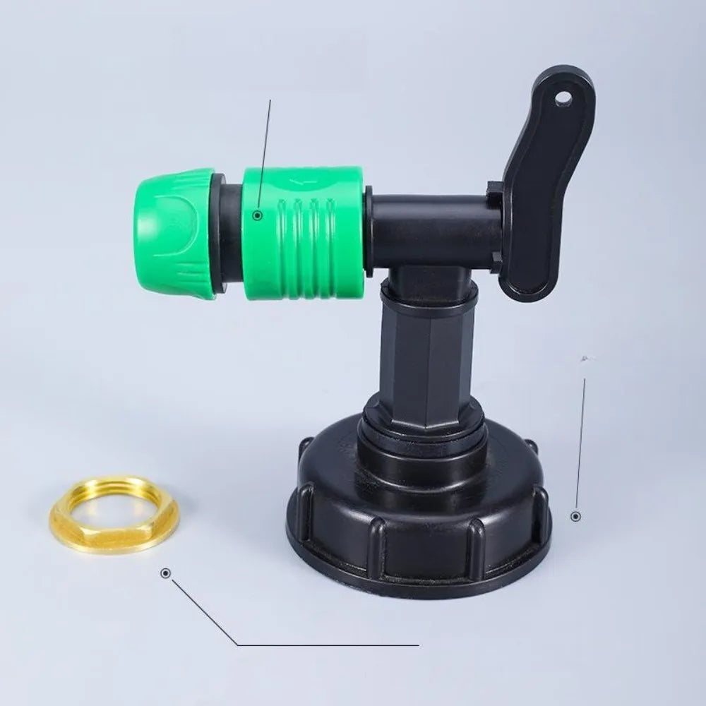 3/4" IBC Tank Tap Adapter Coarse Thread S60 to 5/8" Hose Connector Valves Fittings Garden Water Tanks Faucet Replacement Oasis Select
