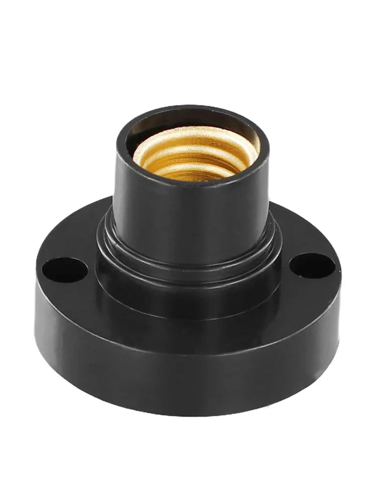 E14 Edison Lamp Holder Light Bulb Screw Socket Conversion Lampholders Surface Fixing Base Holder Oasis Select black