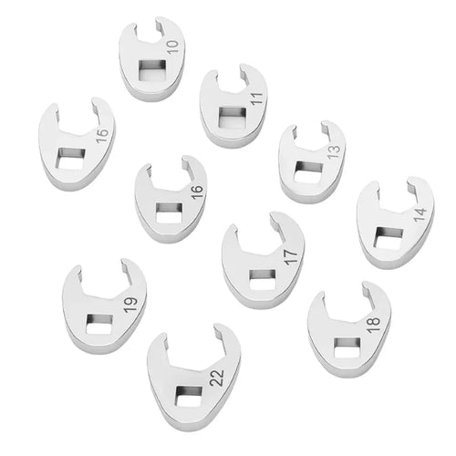 10-Pc 3/8" Drive Crowfoot Wrench Set 10–22mm Open End Spanner Crowfoot Wrench Set Oasis Select Default Title