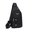 Men's fashionable, convenient, casual, waterproof, adjustable shoulder strap, large capacity waist bag suitable for outdoor acti Oasis Select Black