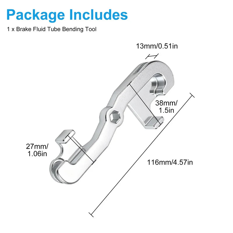 Fuel Line Removal Tool 5mm Fuel Line Bending Special Tool Car Parts Brake Oil Pipe Bending Tools Black Steel Automotive Accessor Oasis Select Silver one size