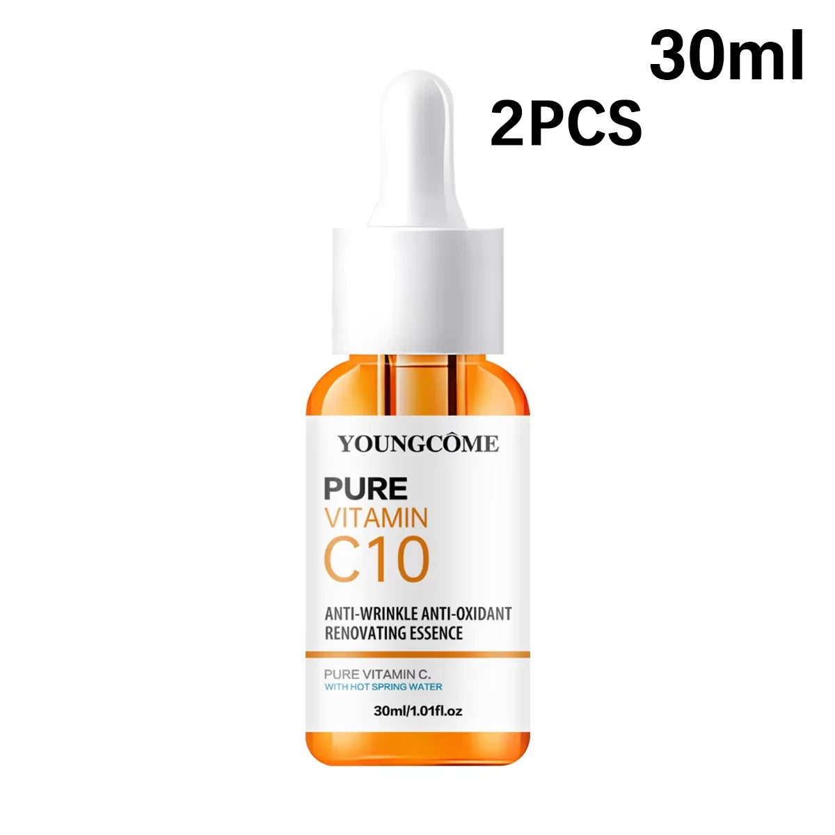 Vitamin C Facial Essence Hyaluronic Acid Dark Skin Brighten Serum Fade Fine Lines Moisturizing Repair Dull Serum Face Skin Care Oasis Select 30ml-2PCS