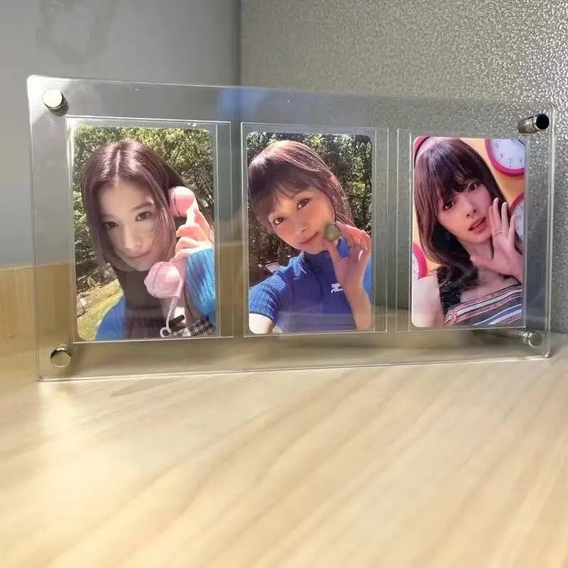 Acrylic 6 & 9 Grid Card Display Frame | Desktop Standing Sign