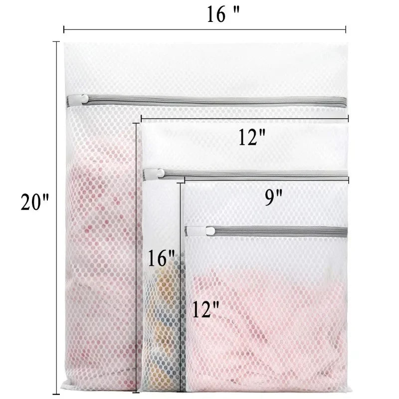 5Pcs Mesh Laundry Bags Durable Honeycomb Mesh Laundry Organizer Bags Reusable Washing Machines Bag Oasis Select