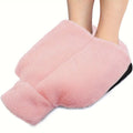 1pc Heated Foot Warmer, Explosion Proof Hot Water Bag, Water Filled Rubber Foot Warmer, Water Filled Plush Foot Warmer Oasis Select Pink