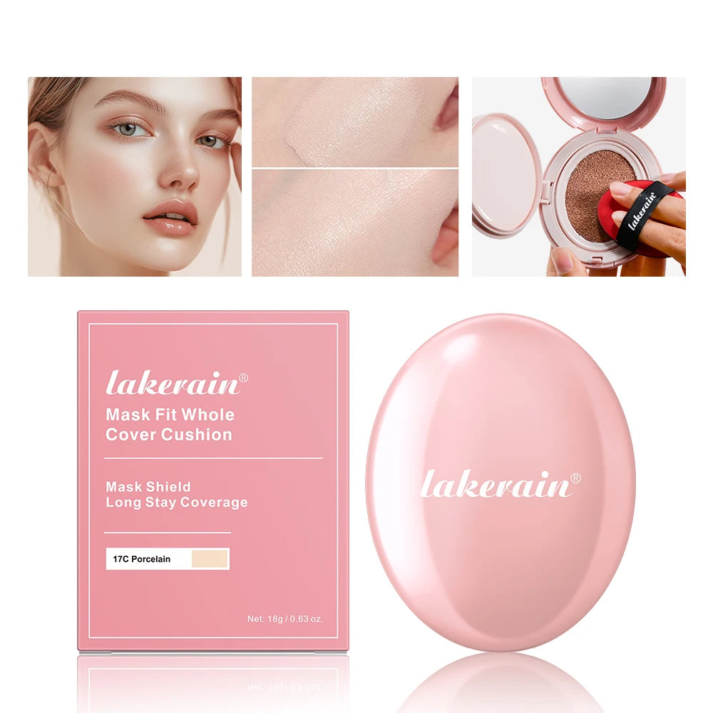 Lakerain Cushion Foundation Korean Makeup Base Mist Foundations Makeup Full Coverage Long-lasting Cc Cream Sunscreen Cosmetic Oasis Select