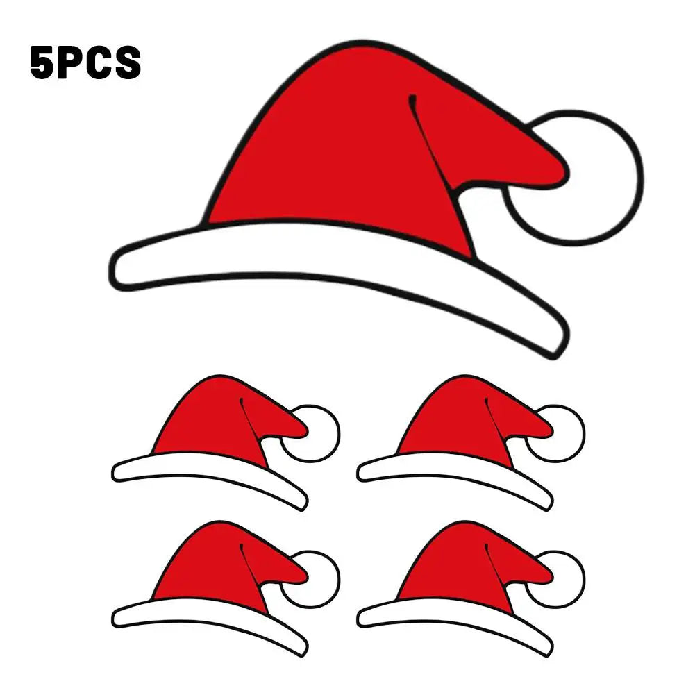 Tesla Christmas Emblem Sticker – Santa Hat, Elk & Festive Designs