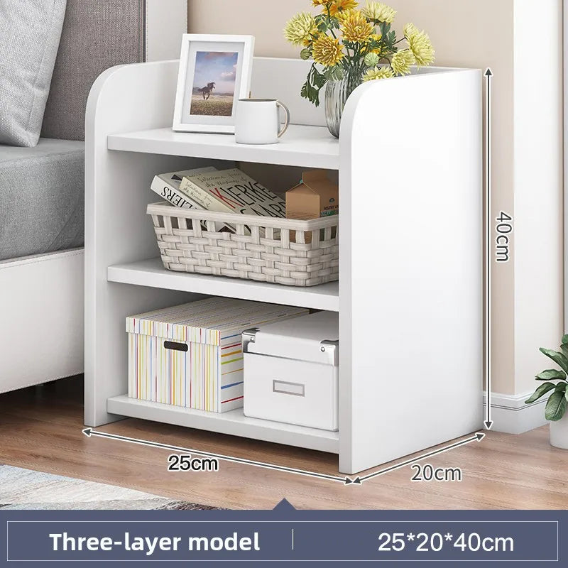 Multi-functional Bedside Table Storage Locker Small Shelf Oasis Select Warm white B