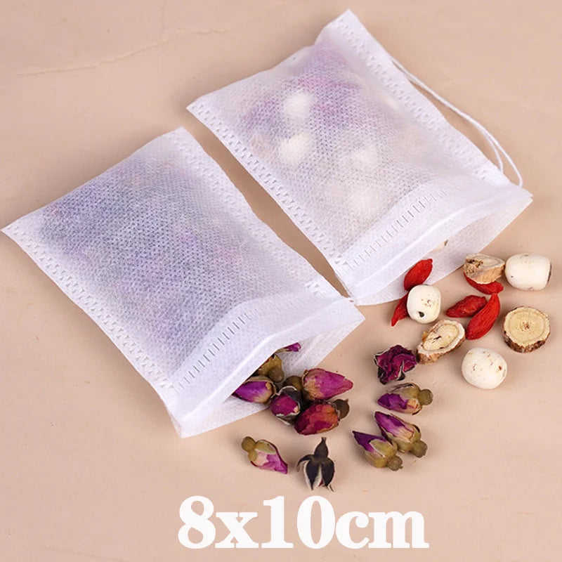 Tea Bag Disposable Tea Bag Corn Fiber Traditional Chinese Medicine Bag Non-woven Bag Fried Medicine Bag Food Grade Filter Bag Oasis Select 8X10CM 500PCS